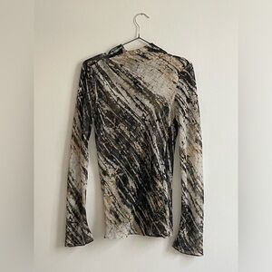Sheer marbled Zara top